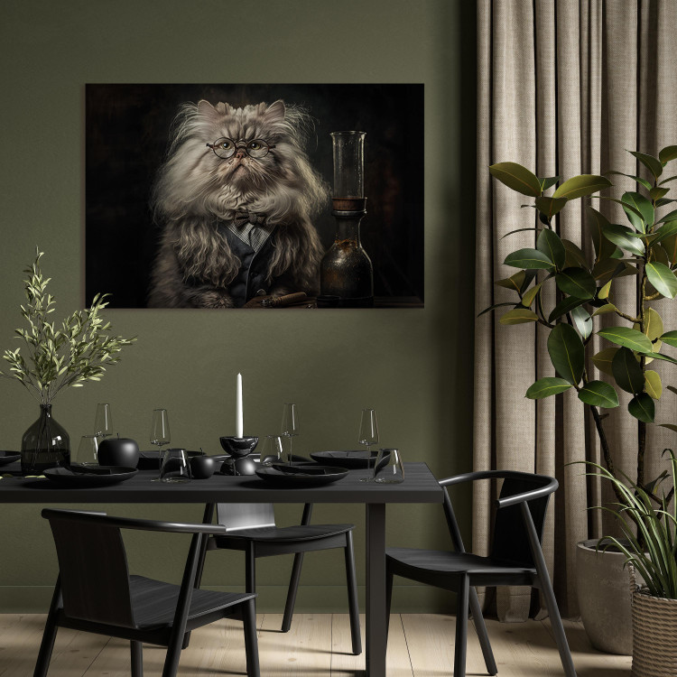 Canvas AI Persian Cat - Portrait of a Fantasy Animal in the Guise of a Professor - Horizontal 150196 additionalImage 3