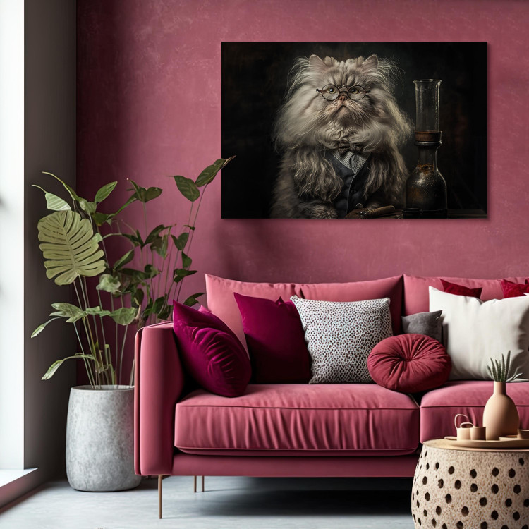 Canvas AI Persian Cat - Portrait of a Fantasy Animal in the Guise of a Professor - Horizontal 150196 additionalImage 5