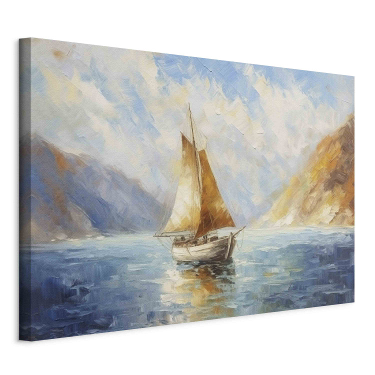 Large canvas print A Ship at Sea - A Landscape Inspired by the Works of Claude Monet [Large Format] 151096 additionalImage 2