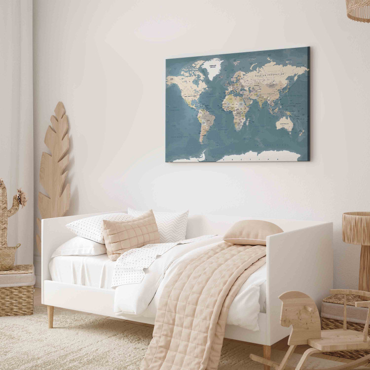 Canvas Retro World Map - Vintage Political Map in Faded Colors 151196 additionalImage 4