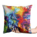 Decorative Velor Pillow Swirl of Paint - A Colorful Abstraction That Mimics the Explosion of Colors on Material 151296 additionalThumb 4
