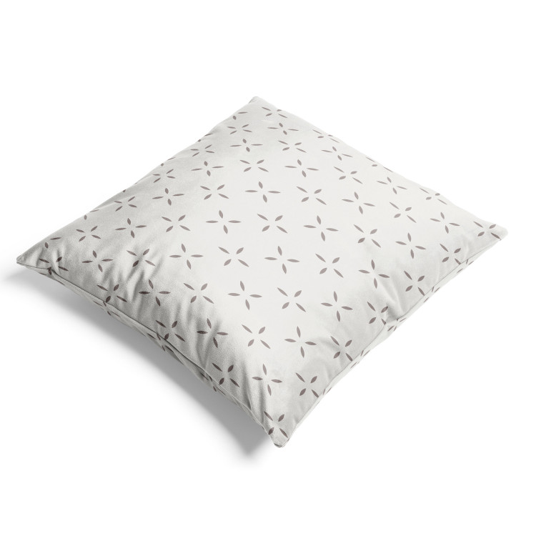 Decorative Velor Pillow Small Ornaments - A Minimalist Pattern on a Light Subdued Background 151396 additionalImage 2