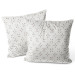 Decorative Velor Pillow Small Ornaments - A Minimalist Pattern on a Light Subdued Background 151396 additionalThumb 4