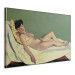 Art Reproduction Femme nue couchee sur un drap blanc, coussin jaune 155696 additionalThumb 2