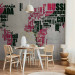 Wall Mural Pink and Black Continents - World Map with French Text 59996 additionalThumb 6