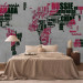 Wall Mural Pink and Black Continents - World Map with French Text 59996 additionalThumb 2
