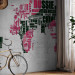 Wall Mural Pink and Black Continents - World Map with French Text 59996 additionalThumb 4