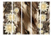 Room Separator Depth of Bronze II - white flowers on a background of bronze abstraction with diamonds 95396 additionalThumb 3