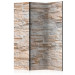 Room Separator Stone Sophistication - architectural texture of beige bricks 95496