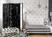 Room Divider Screen Black Elegance - black and white texture with ornaments and flowers 95696 additionalThumb 2