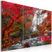 Canvas Beautiful Waterfall: Autumnal Forest - Landscape of Enchanting Trees 97396 additionalThumb 2