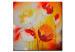 Canvas Art Print Glistening Poppies - Hand-painted Flowers in Warm Shades 97796