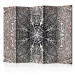 Room Divider Screen Feathers (Pink) II - oriental mandala with pink accent in Zen style 107407