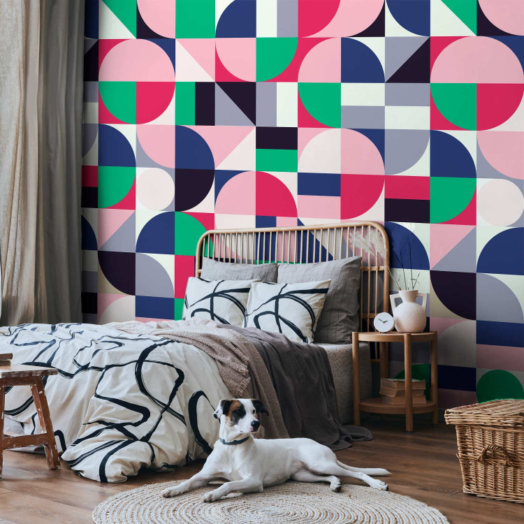 Modern Wallpaper Geometric Mosaic (Colourful) 108107 additionalImage 3