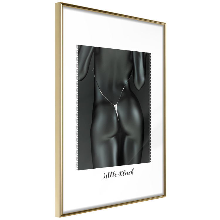 Wall Poster Little black - black and white sensual composition with a woman and texts 115007 additionalImage 6