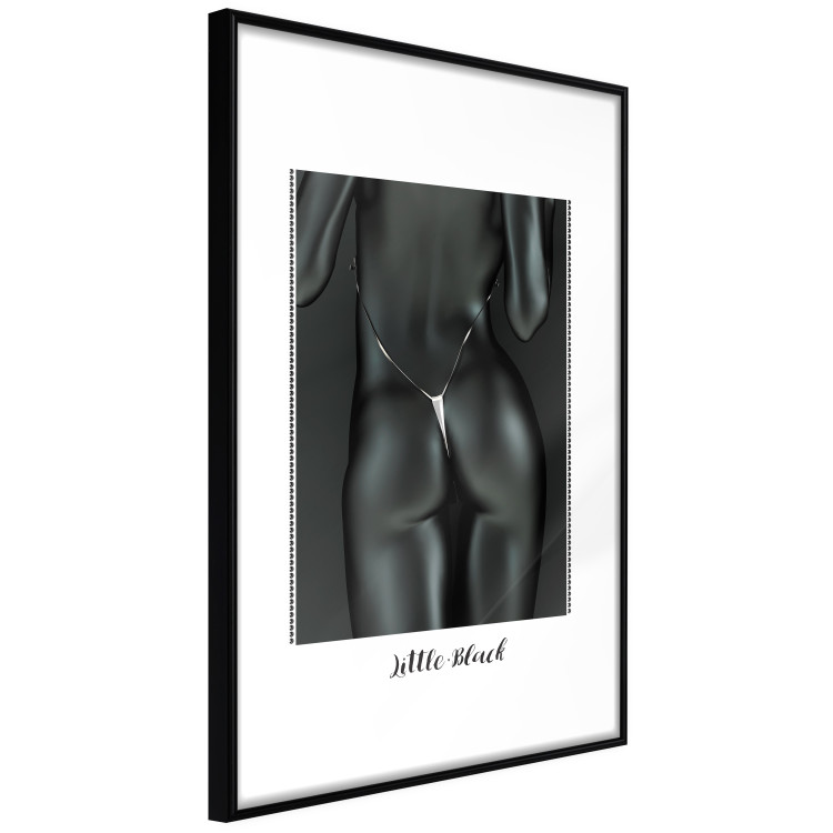 Wall Poster Little black - black and white sensual composition with a woman and texts 115007 additionalImage 11