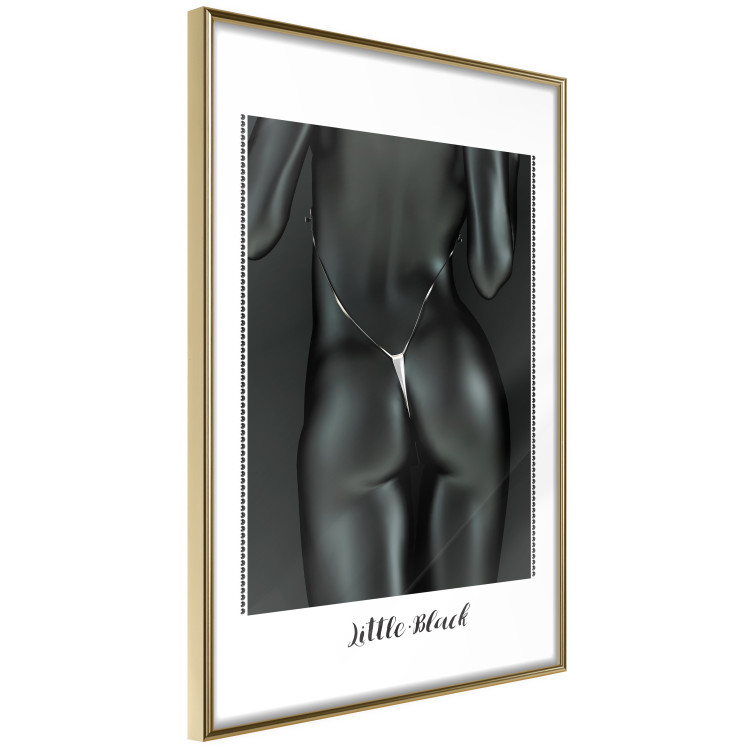 Wall Poster Little black - black and white sensual composition with a woman and texts 115007 additionalImage 12