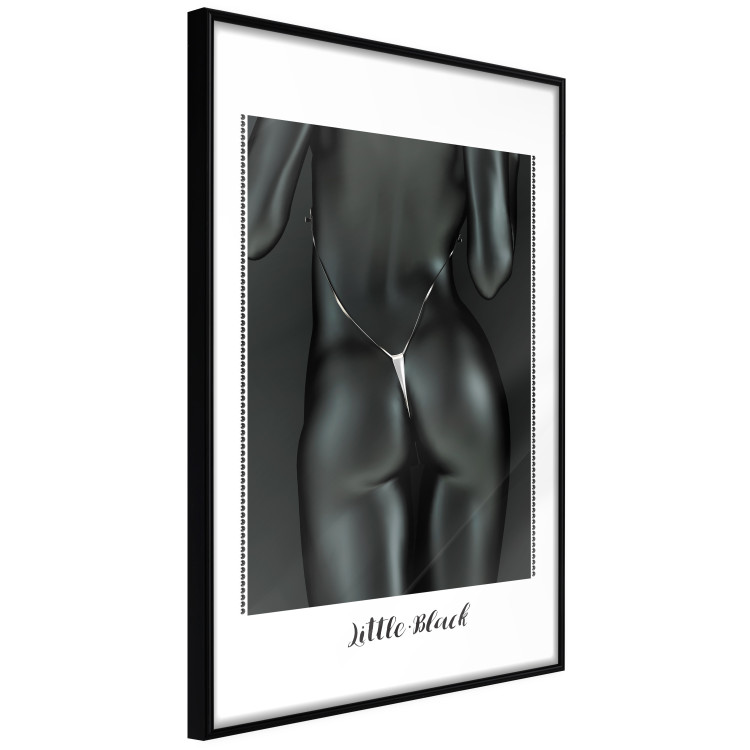 Wall Poster Little black - black and white sensual composition with a woman and texts 115007 additionalImage 10
