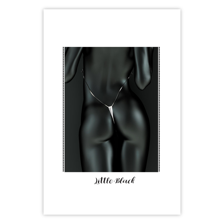 Wall Poster Little black - black and white sensual composition with a woman and texts 115007 additionalImage 19