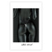 Wall Poster Little black - black and white sensual composition with a woman and texts 115007