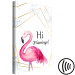 Canvas Print Rose in Geometric Frame (1-part) - Flamingo Against a Sign 115307 additionalThumb 6