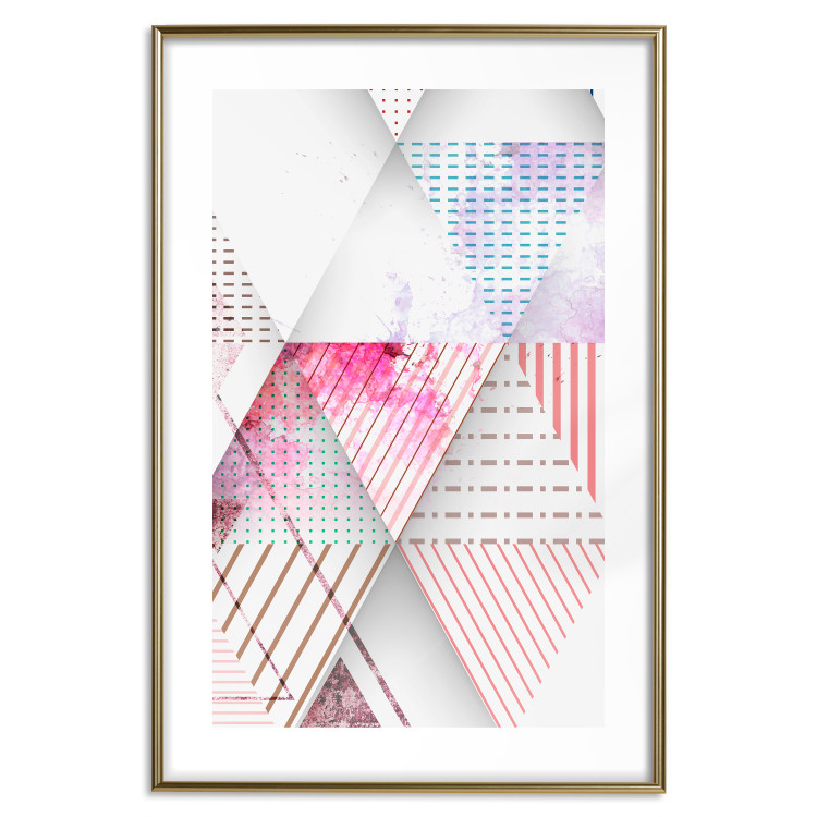 Poster Triangles - colorful abstract composition in geometric shapes 117207 additionalImage 14