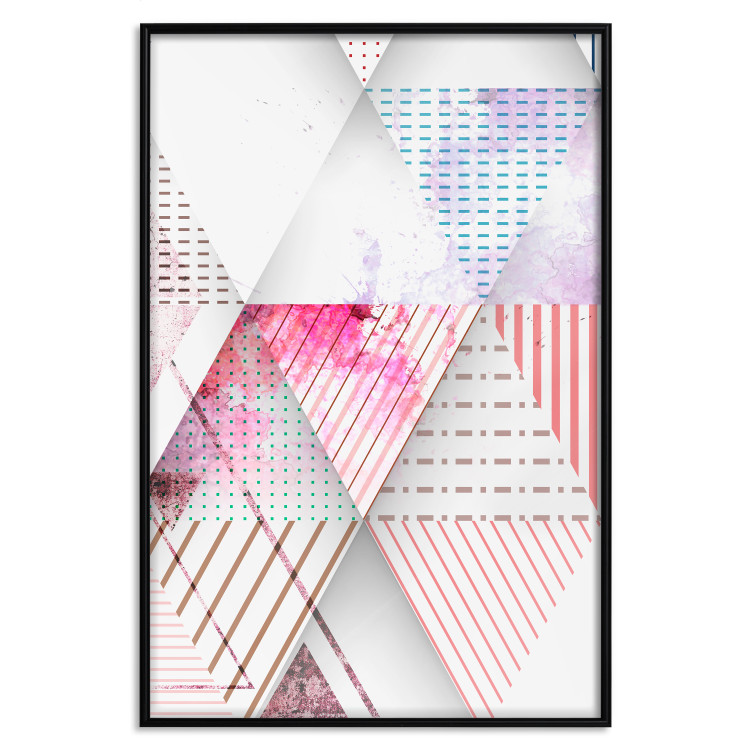 Poster Triangles - colorful abstract composition in geometric shapes 117207 additionalImage 24