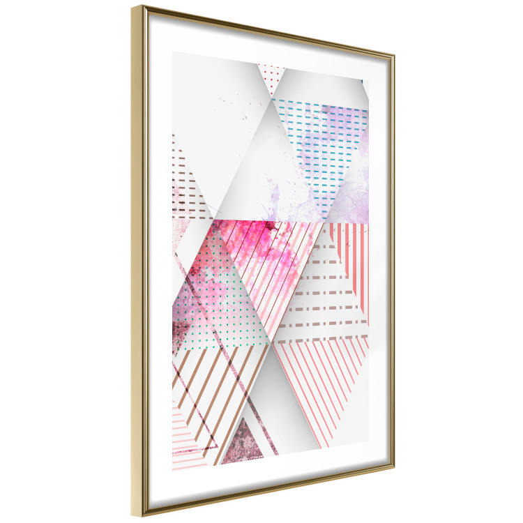 Poster Triangles - colorful abstract composition in geometric shapes 117207 additionalImage 8