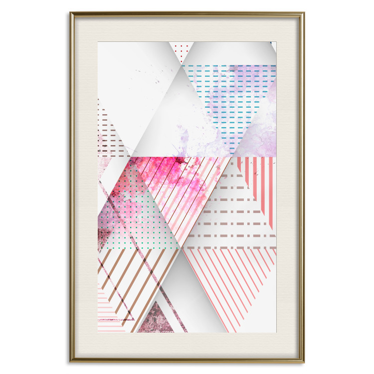 Poster Triangles - colorful abstract composition in geometric shapes 117207 additionalImage 19