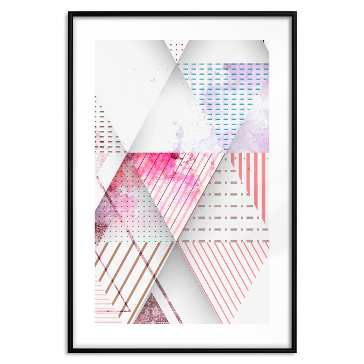 Poster Triangles - colorful abstract composition in geometric shapes 117207 additionalImage 17