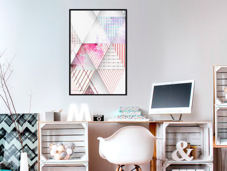 Poster Triangles - colorful abstract composition in geometric shapes 117207 additionalImage 5