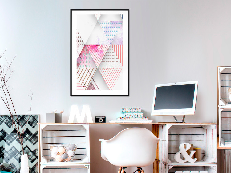 Poster Triangles - colorful abstract composition in geometric shapes 117207 additionalImage 4
