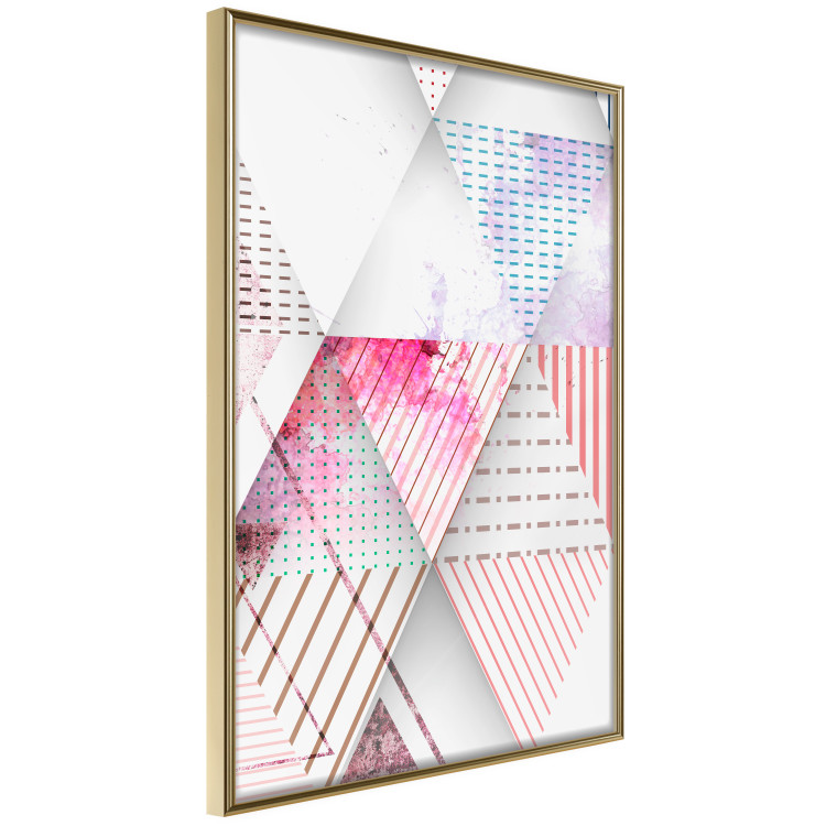 Poster Triangles - colorful abstract composition in geometric shapes 117207 additionalImage 12