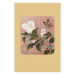 Wall Poster Azalea Flower - white petals among green leaves and a colorful butterfly 117607