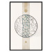 Wall Poster Network of Events - geometric abstraction with an openwork circle on a beige background 117907 additionalThumb 17