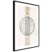 Wall Poster Network of Events - geometric abstraction with an openwork circle on a beige background 117907 additionalThumb 11
