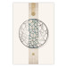 Wall Poster Network of Events - geometric abstraction with an openwork circle on a beige background 117907