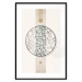 Wall Poster Network of Events - geometric abstraction with an openwork circle on a beige background 117907 additionalThumb 14