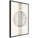 Wall Poster Network of Events - geometric abstraction with an openwork circle on a beige background 117907 additionalThumb 10