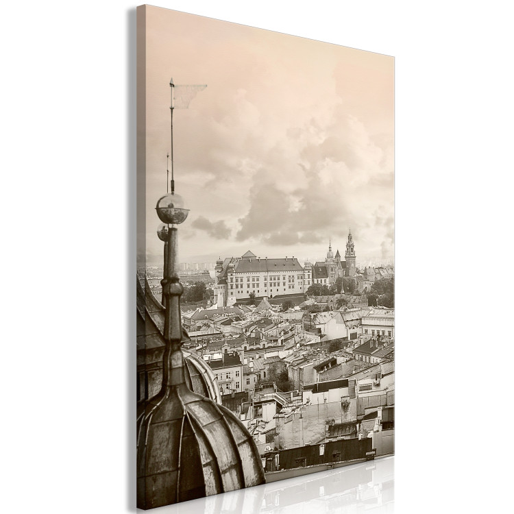 Canvas Print The Royal Castle - Krakow's panorama of the historic city in sepia 118107 additionalImage 2