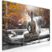 Canvas Art Print Buddha and Waterfall (3 Parts) Orange 122207 additionalThumb 2