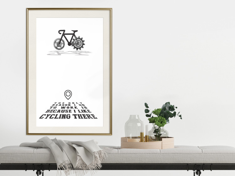 Wall Poster I like Cycling - black English texts with emojis on a white background 122807 additionalImage 23