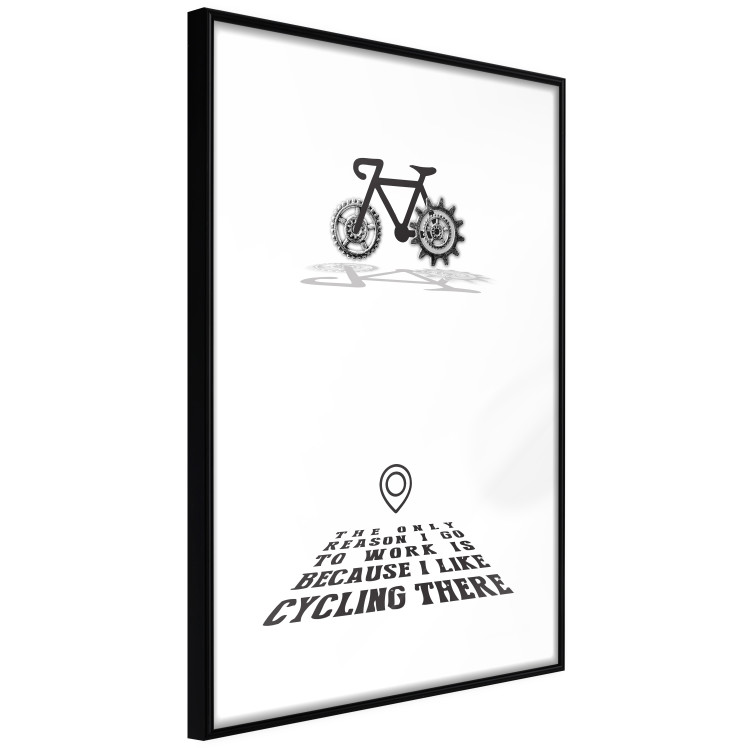 Wall Poster I like Cycling - black English texts with emojis on a white background 122807 additionalImage 11