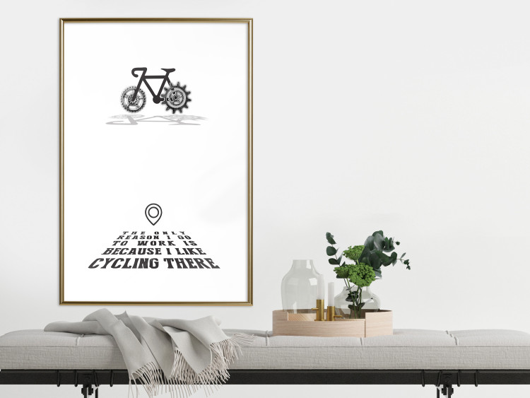 Wall Poster I like Cycling - black English texts with emojis on a white background 122807 additionalImage 15