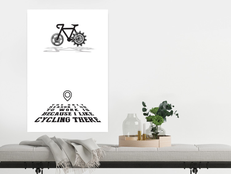 Wall Poster I like Cycling - black English texts with emojis on a white background 122807 additionalImage 19