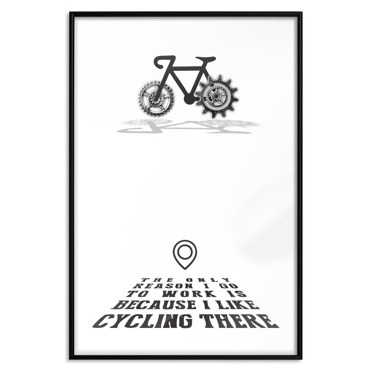 Wall Poster I like Cycling - black English texts with emojis on a white background 122807 additionalImage 17