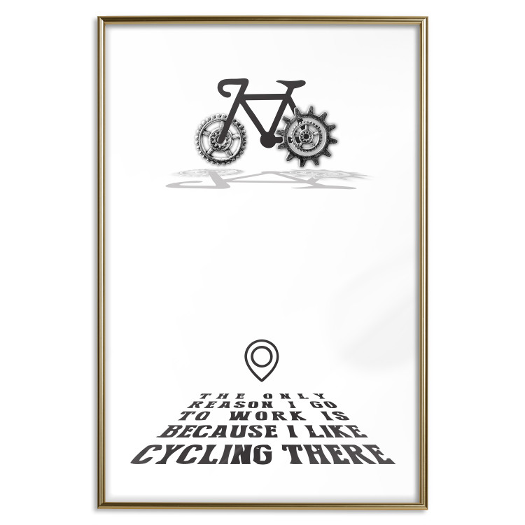 Wall Poster I like Cycling - black English texts with emojis on a white background 122807 additionalImage 17