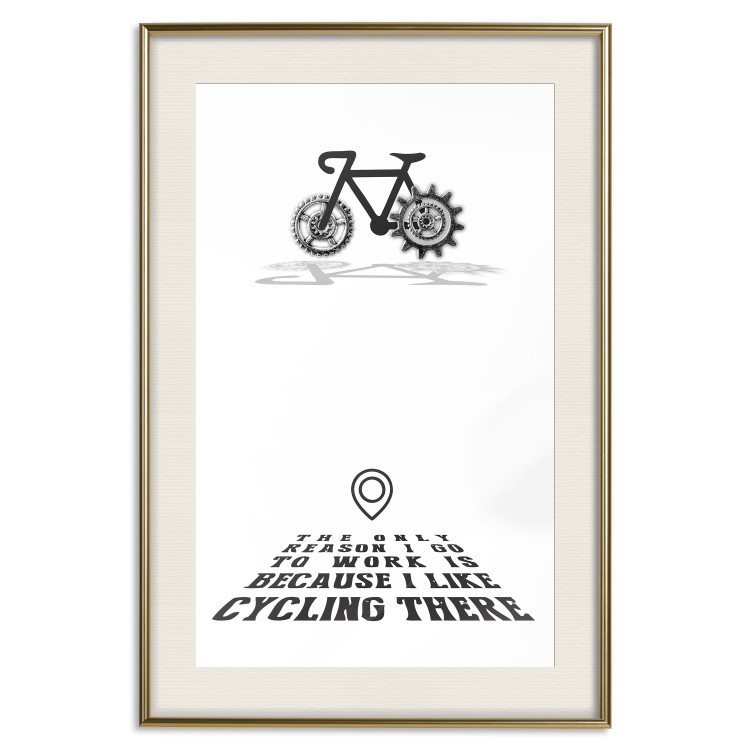Wall Poster I like Cycling - black English texts with emojis on a white background 122807 additionalImage 27