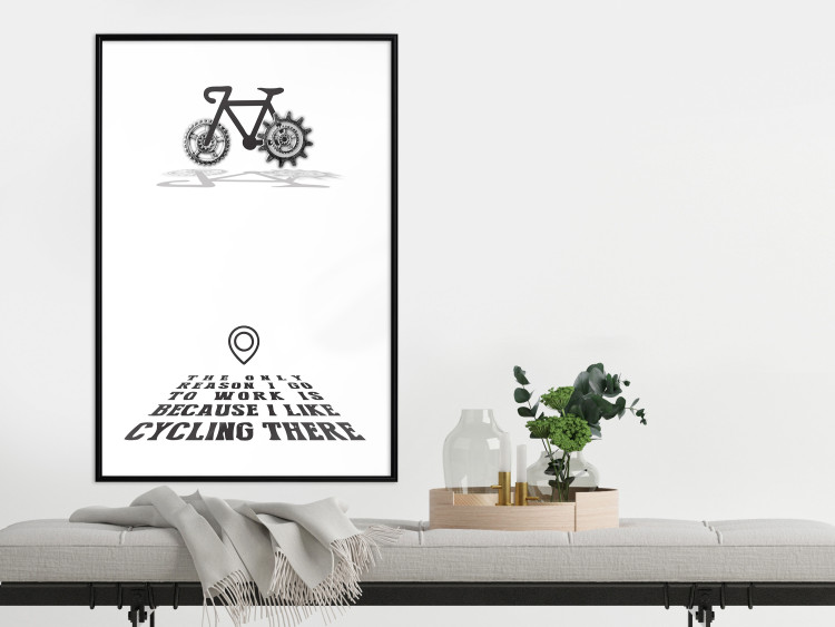Wall Poster I like Cycling - black English texts with emojis on a white background 122807 additionalImage 5