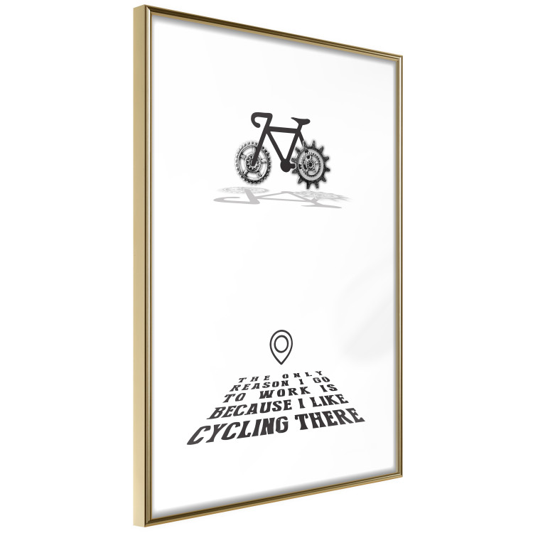 Wall Poster I like Cycling - black English texts with emojis on a white background 122807 additionalImage 8